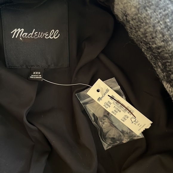 Madewell Oversized Dorset Blazer Boiled Wool NH857 Buffalo Check black - Picture 10 of 11